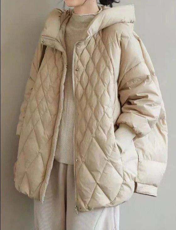 Lässige Winterjacke Damen EntenDaunen Parka