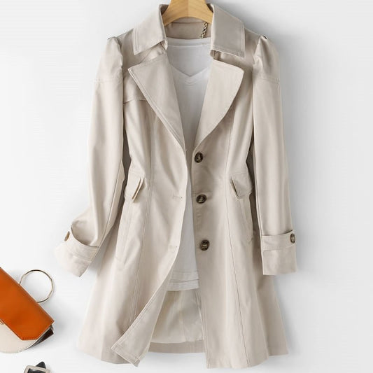 Eleganter Damen Trenchcoat Klassisch Chic - IdealeKleiden