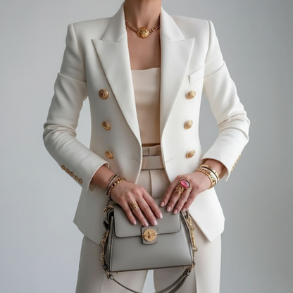Eleganter Blazer Damen - Moderne Lässigkeit - IdealeKleiden