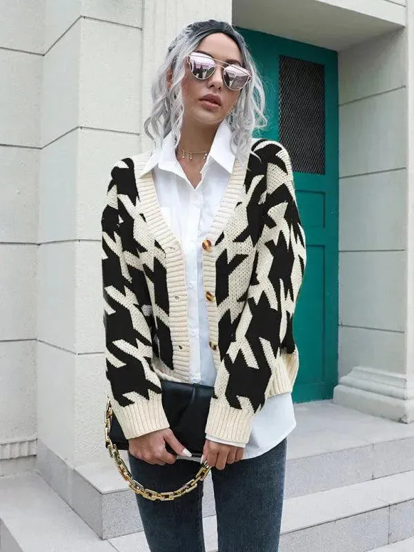 Stylische Strickjacke Oversized Pullover