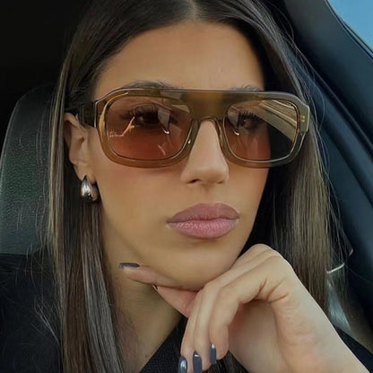 Große Sonnenbrille Frauen Trendy Verlaufsgläser