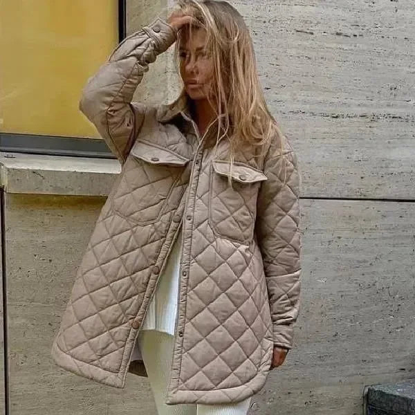 Stylisches Damen Steppjacke Lockeres Design