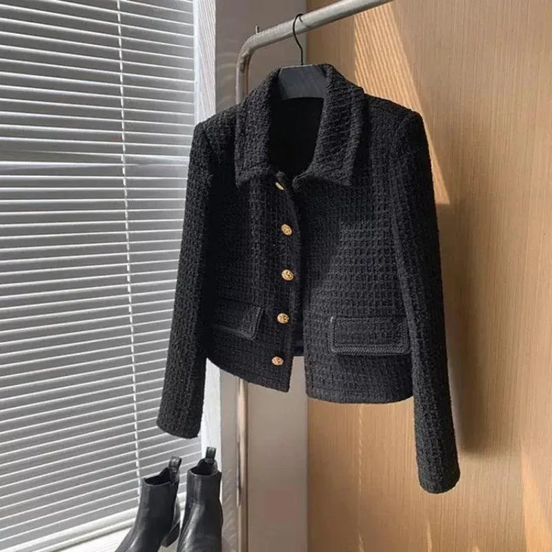 Stilvolle Damenjacke Vintage Tweed Kurzmodell