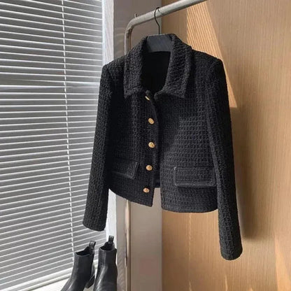 Stilvolle Damenjacke Vintage Tweed Kurzmodell