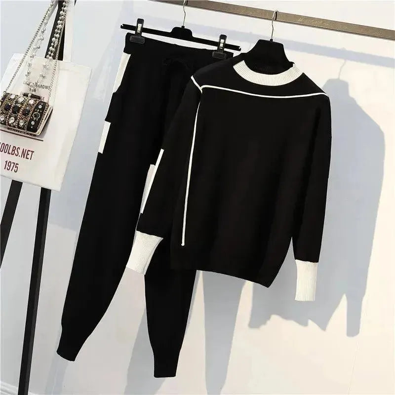 Damen Strick Pullover Set Zwei Teile