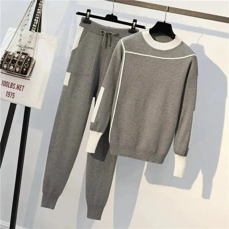 Damen Strick Pullover Set Zwei Teile