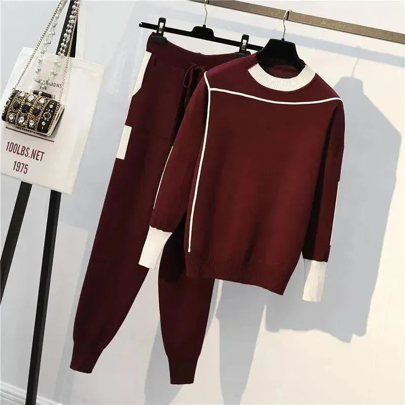 Damen Strick Pullover Set Zwei Teile