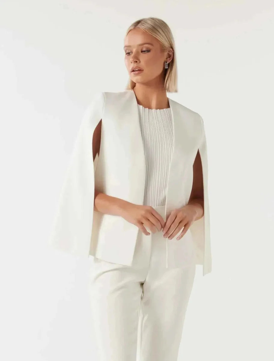 Eleganter Damen Blazer Cape Stil - IdealeKleiden