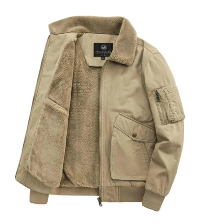 Herren Winterjacke Fleece Klassisch Warm