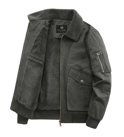 Herren Winterjacke Fleece Klassisch Warm