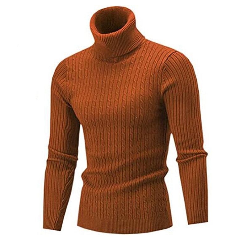 Herren Rollkragen Pullover Elegantes Design - IdealeKleiden