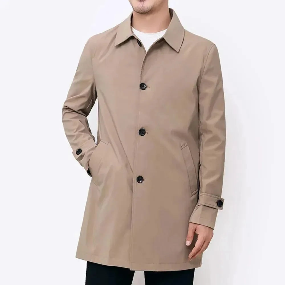 Herren Trenchcoat Klassisch Elegant