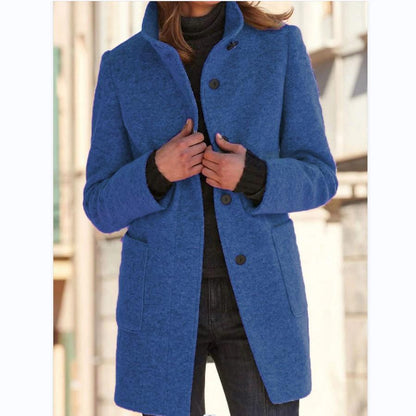 Eleganter Damen Wollmantel Retro Stil