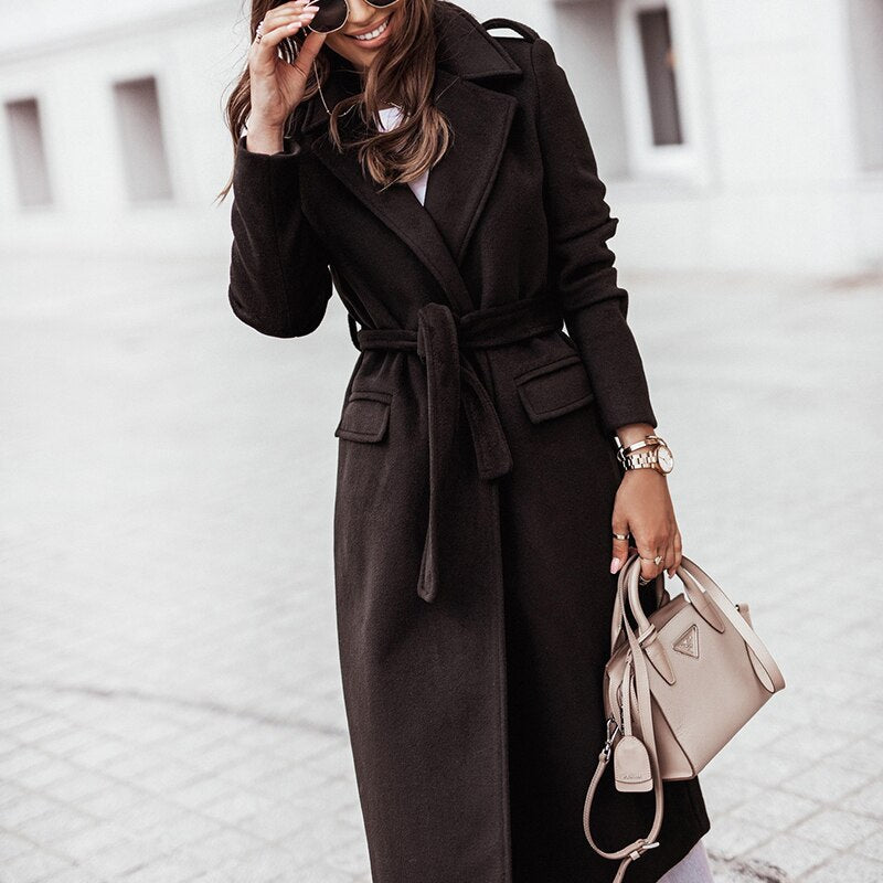 Damen Wintermantel Lässig Oversized Design