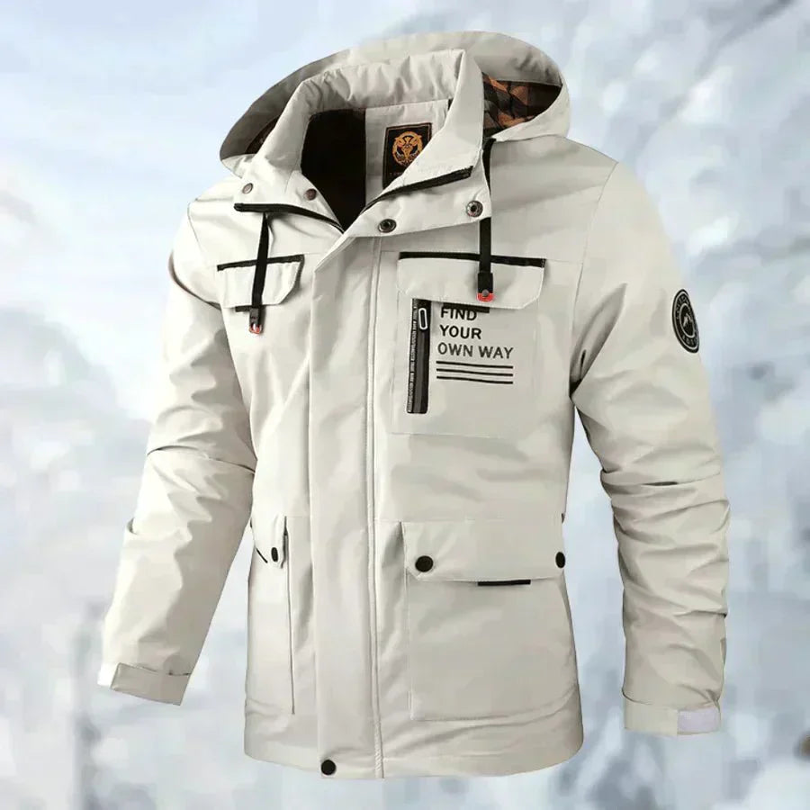 Wasserdichte Outdoor-Jacke Titanium Schwarz