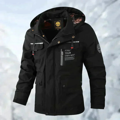 Wasserdichte Outdoor-Jacke Titanium Schwarz
