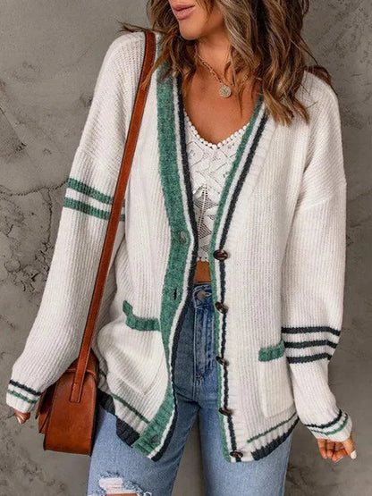 Damen Pullover Strickjacke Modisch - IdealeKleiden