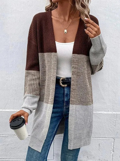 Elegante Damen Strickjacke Weiches Strickmuster
