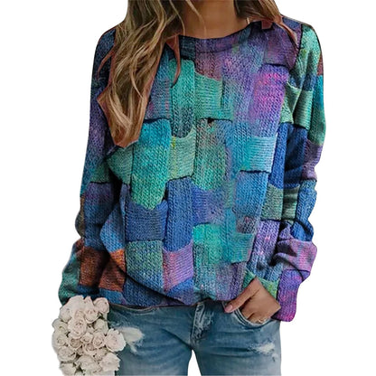 Farbenfrohes Sweatshirt Trendy Einzigartig - IdealeKleiden