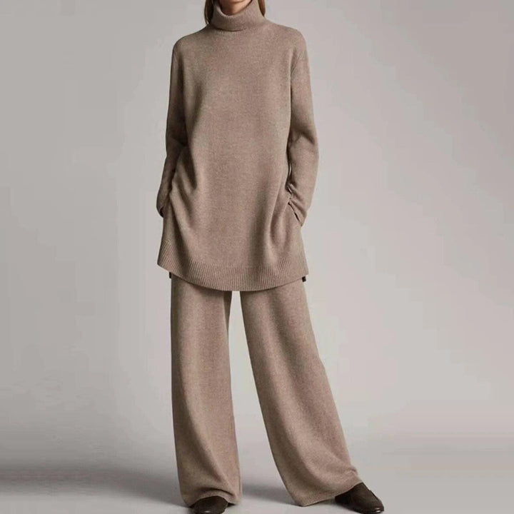 Stylische Pullover mit Rollkragen und weitem Bein