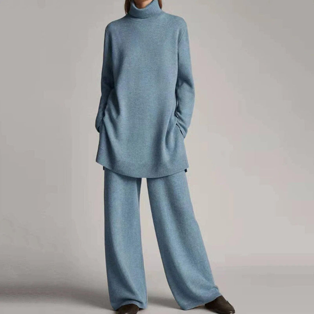 Stylische Pullover mit Rollkragen und weitem Bein