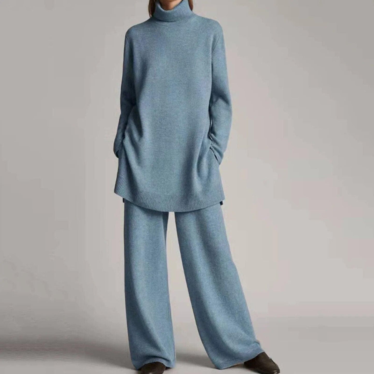 Stylische Pullover mit Rollkragen und weitem Bein