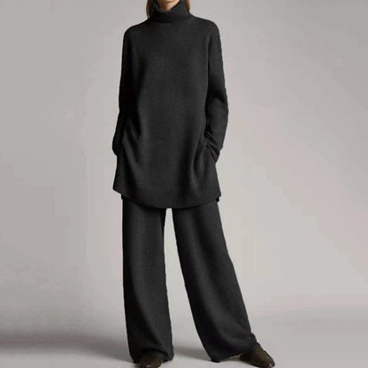 Stylische Pullover mit Rollkragen und weitem Bein