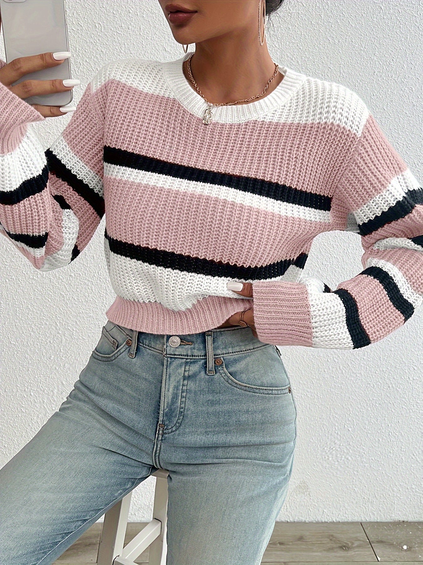 Weicher Strickpullover Bequem Stilvoll - IdealeKleiden