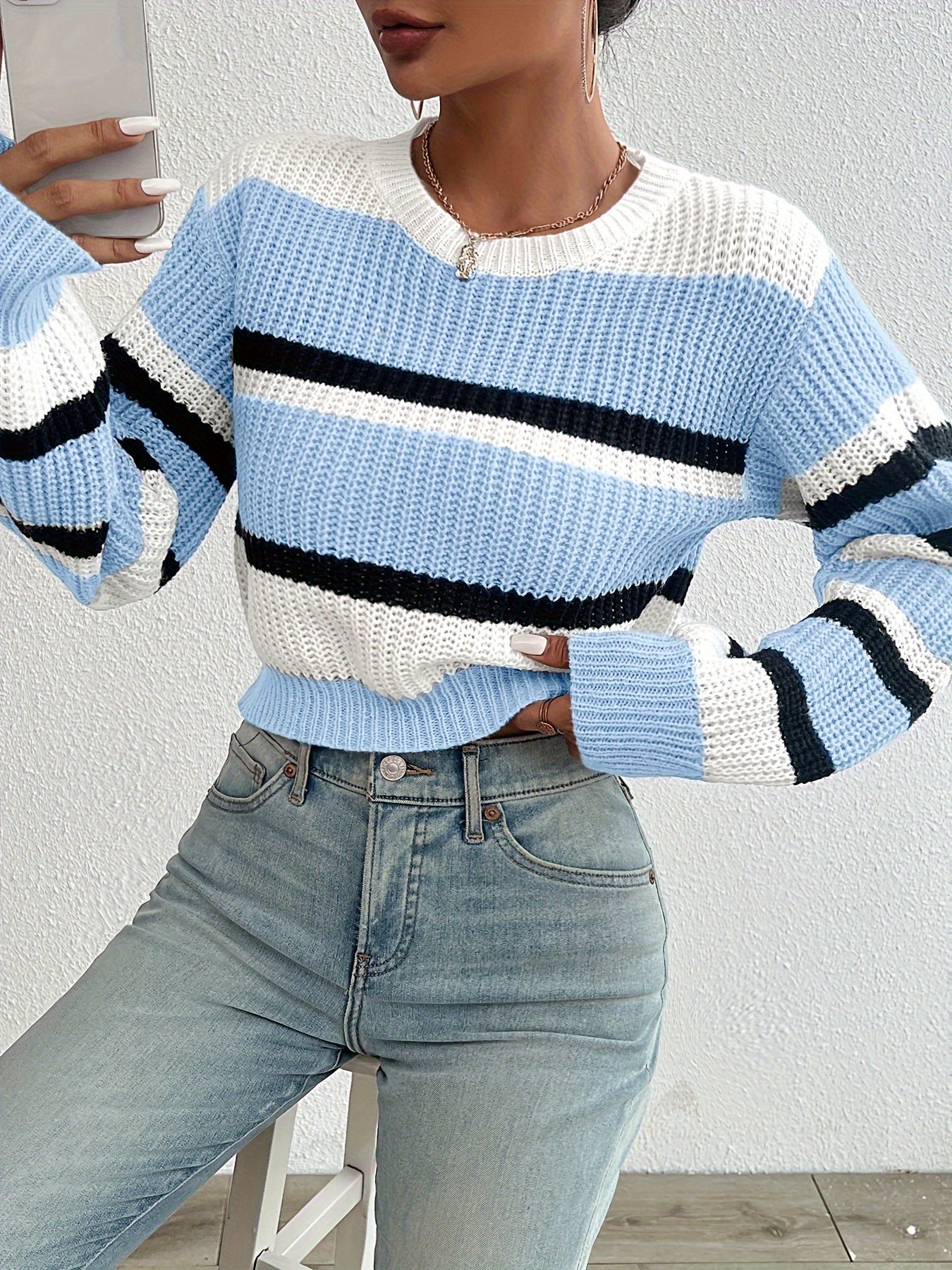 Weicher Strickpullover Bequem Stilvoll