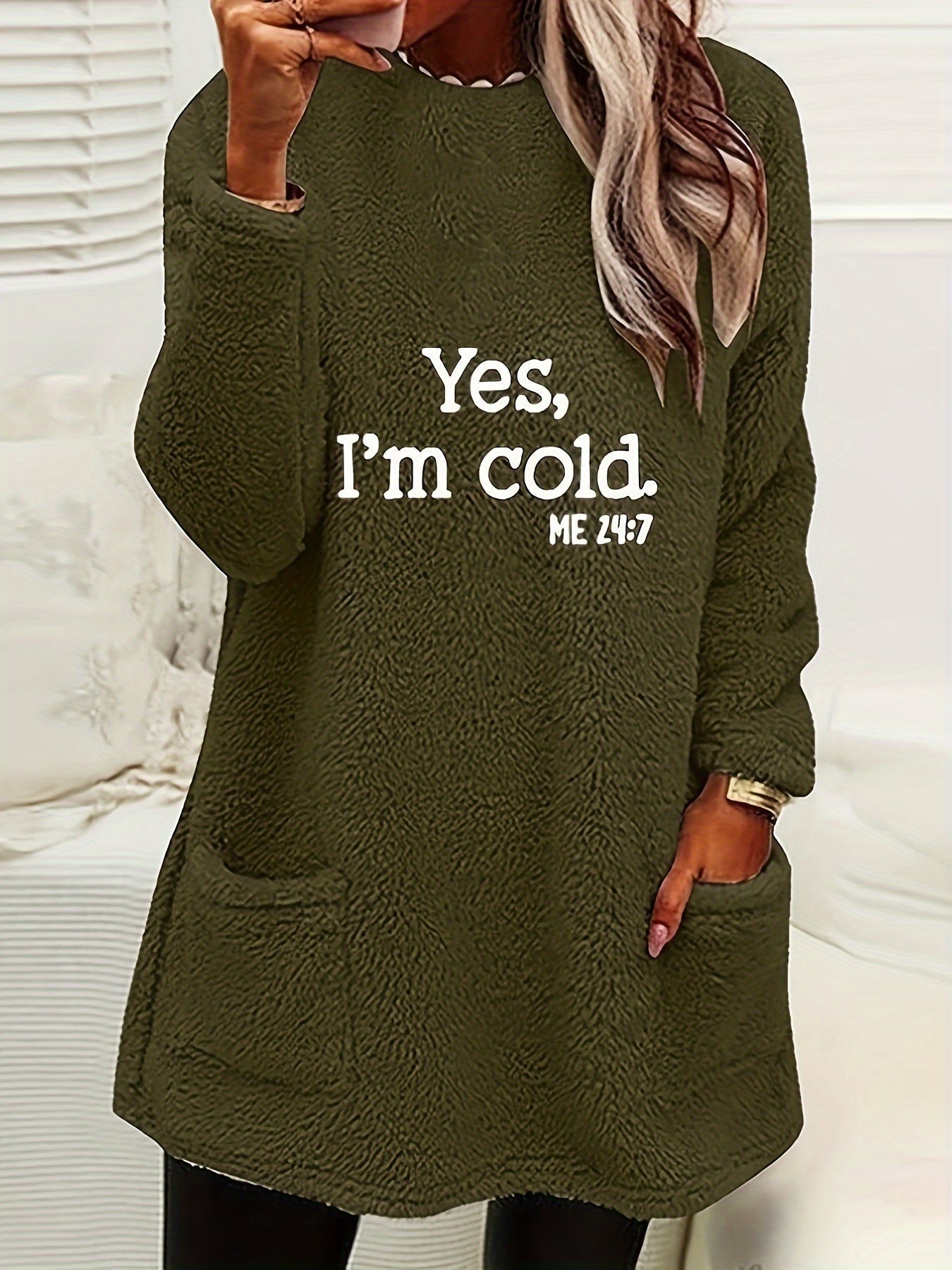 Gemütliches Fleece Sweatshirt mit coolem Design