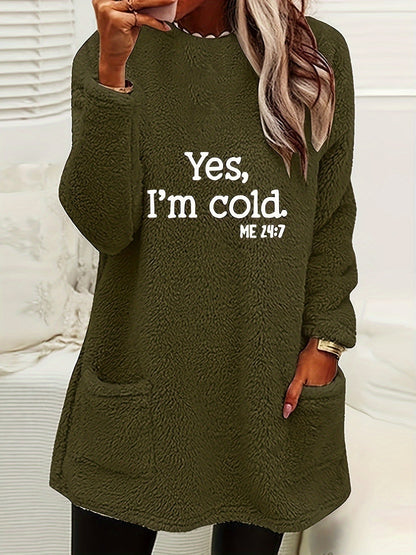 Gemütliches Fleece Sweatshirt mit coolem Design