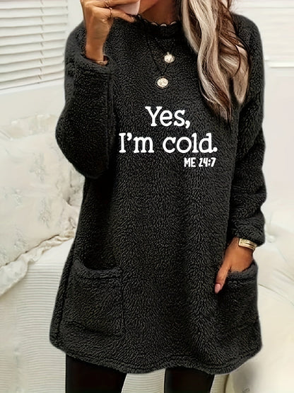 Gemütliches Fleece Sweatshirt mit coolem Design