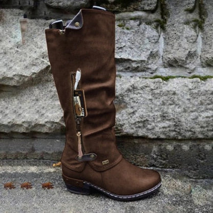 Praktische Stiefel Damen Bequem mit Reisetüte