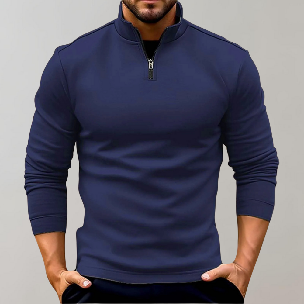 Bequemer Herren Pullover Mit Reißverschluss