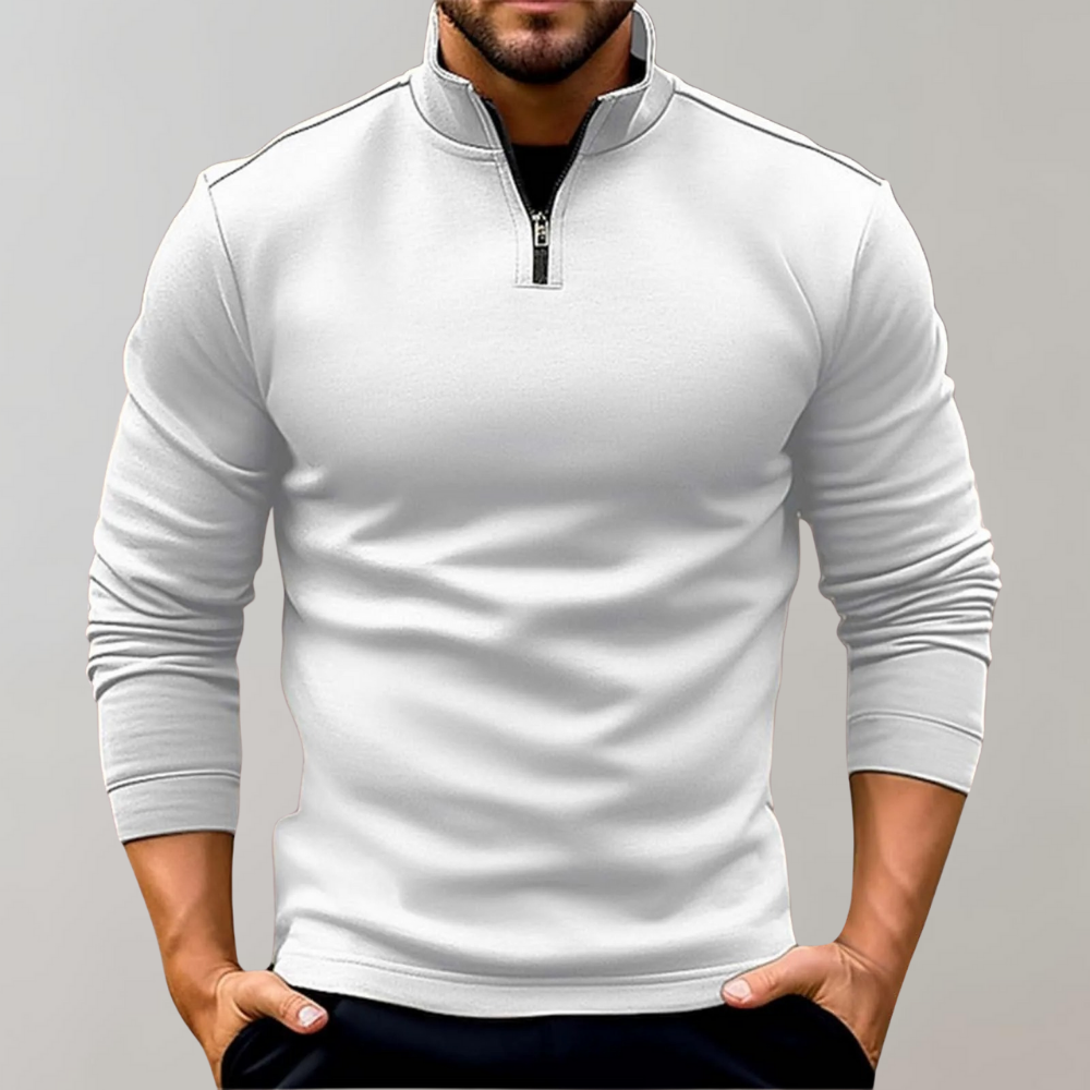 Bequemer Herren Pullover Mit Reißverschluss