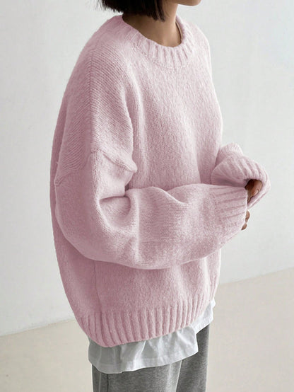 Weicher Damenpullover Rosa Komfort - IdealeKleiden