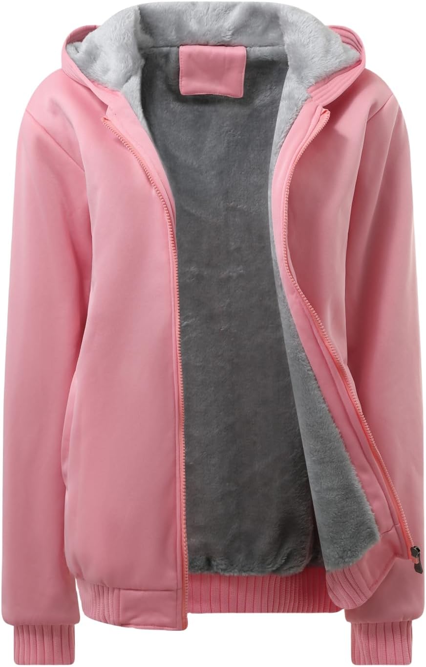 Damen Winterjacke Bequem Fleece Warm