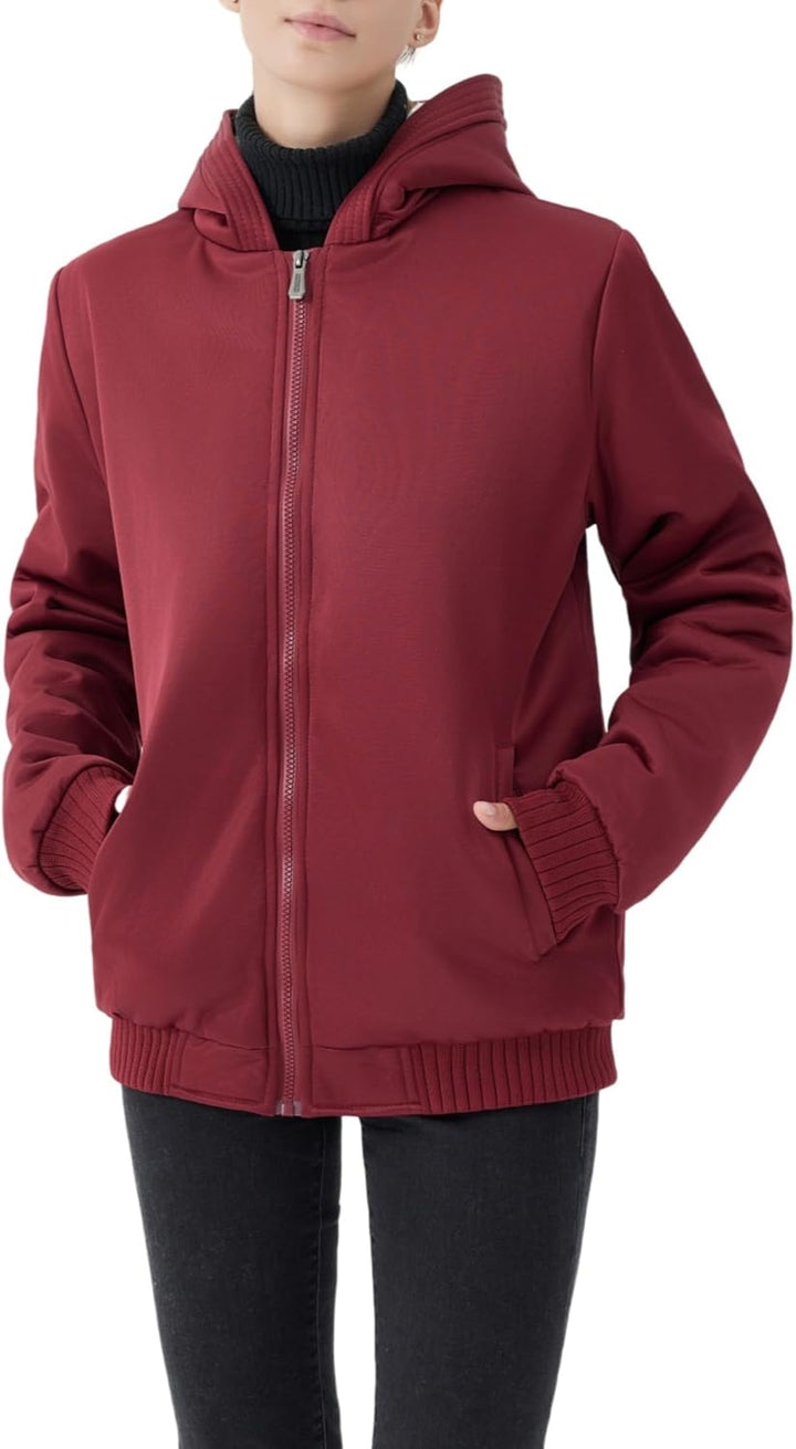 Damen Winterjacke Bequem Fleece Warm