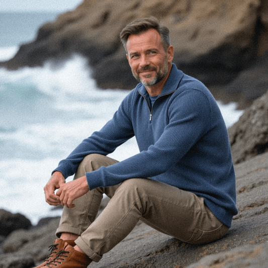 Stilvoller Herren Pullover Modern Gestrickt - IdealeKleiden