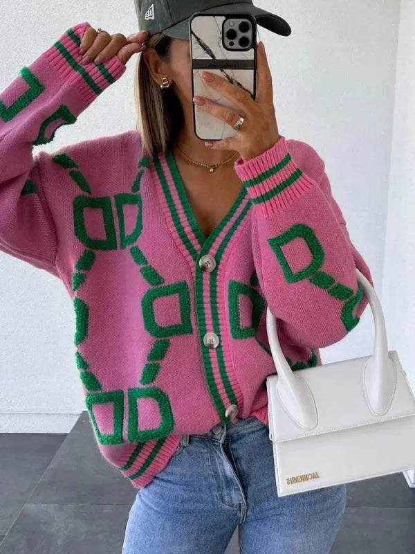 Stilvolle Strickjacke Oversized Design - IdealeKleiden