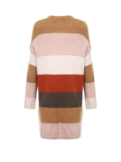 Damen Strickjacke Lang Pullover Eleganz - IdealeKleiden