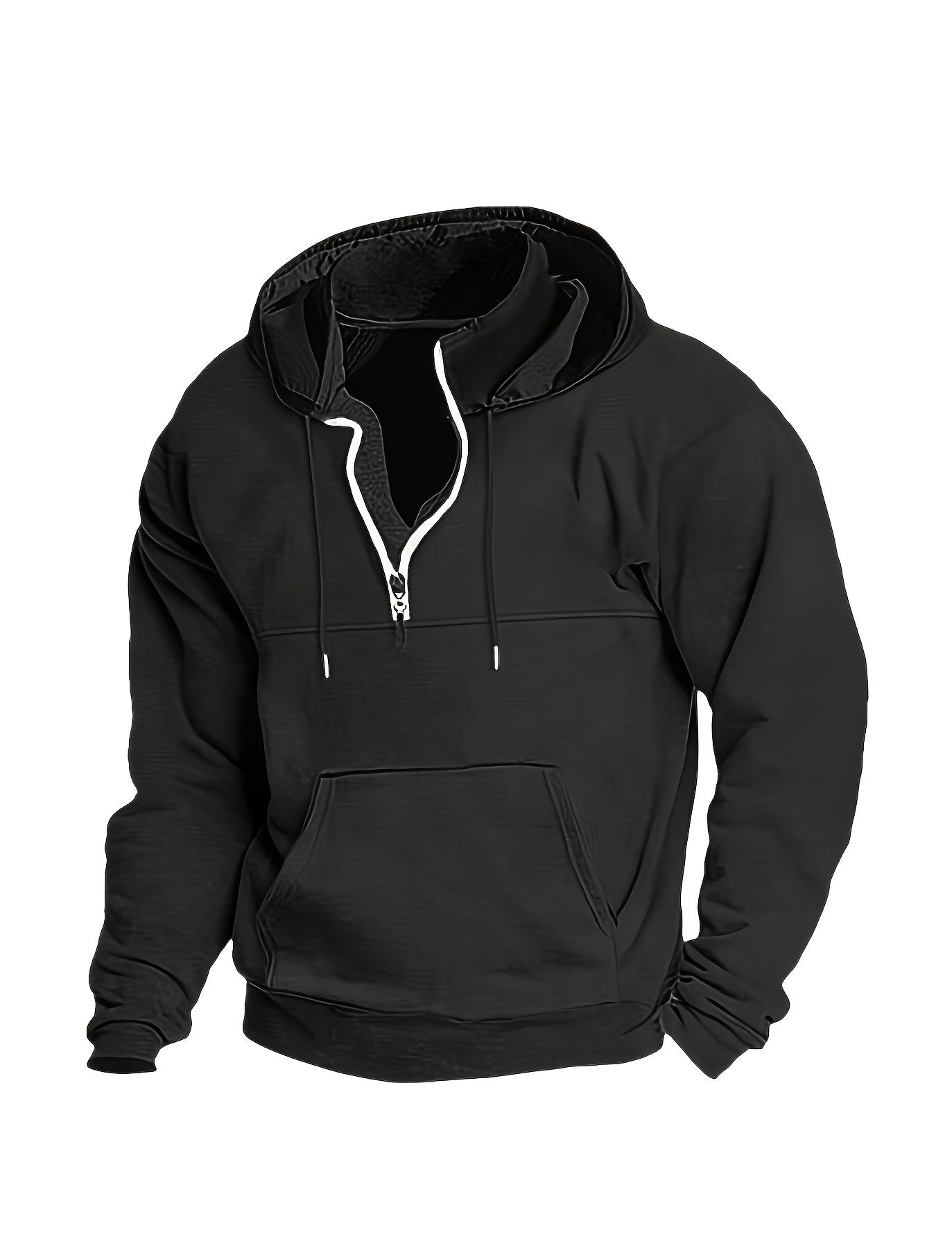 Stylische Herren Hoodie Mit Halbzip