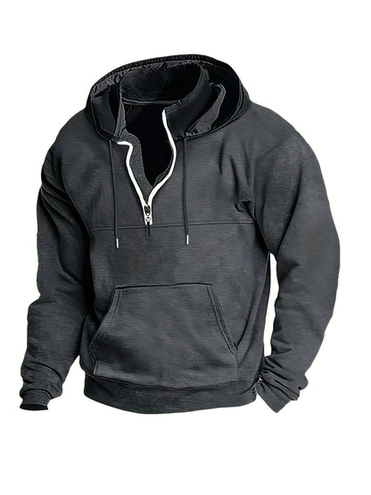 Stylische Herren Hoodie Mit Halbzip