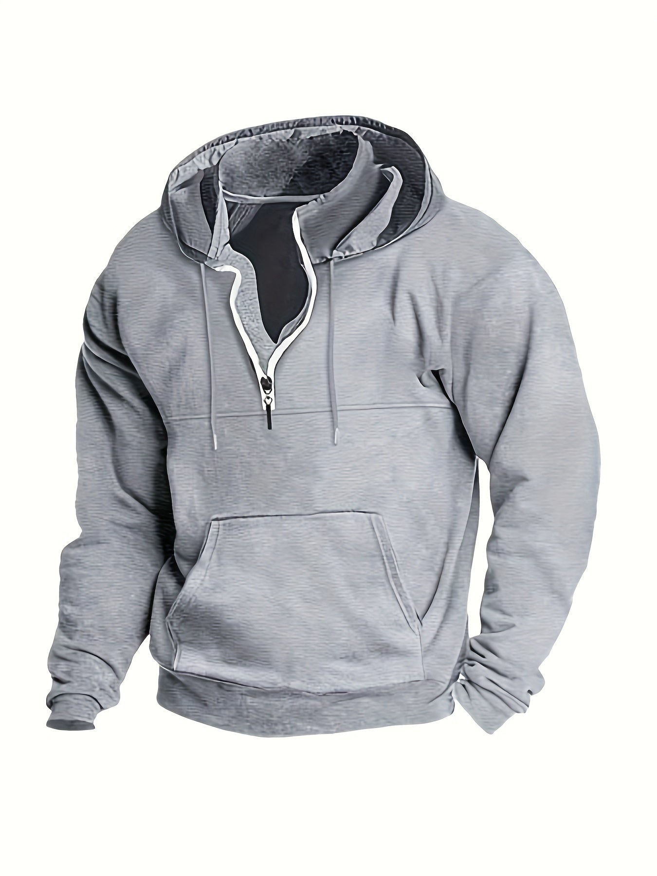 Stylische Herren Hoodie Mit Halbzip