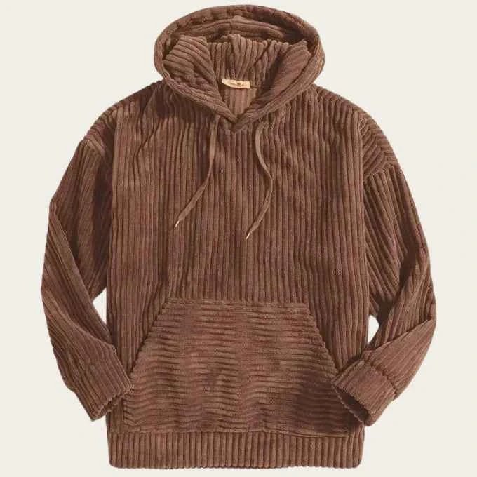 Herren Cord Jackete Kapuze