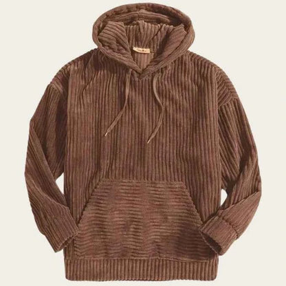 Herren Cord Jackete Kapuze