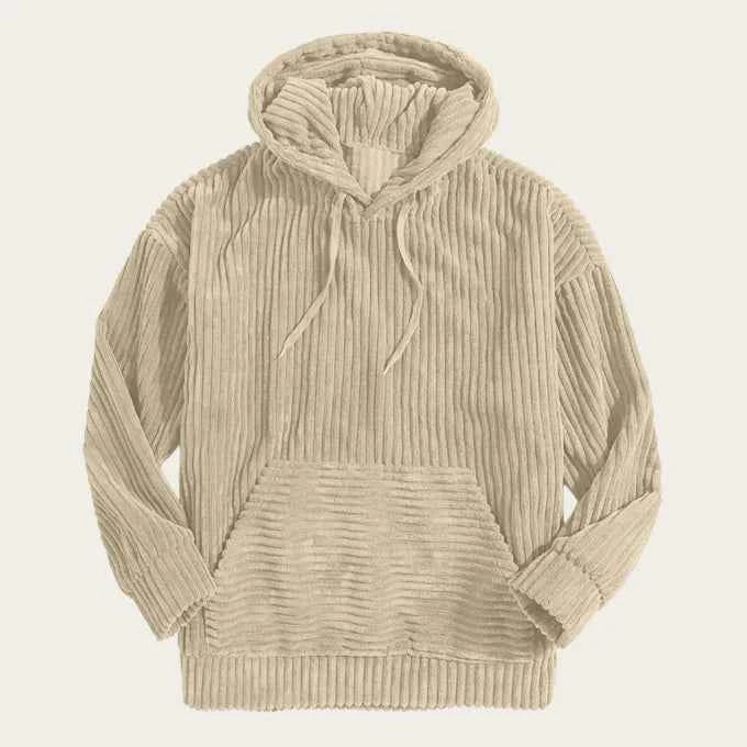 Herren Cord Jackete Kapuze