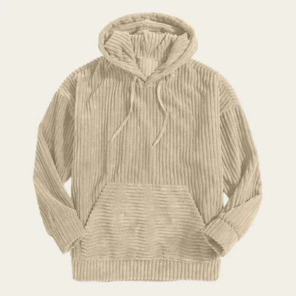 Herren Cord Jackete Kapuze