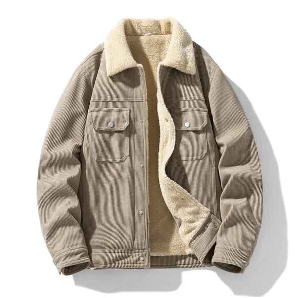 Herren Winterjacke Cord Steppjacke