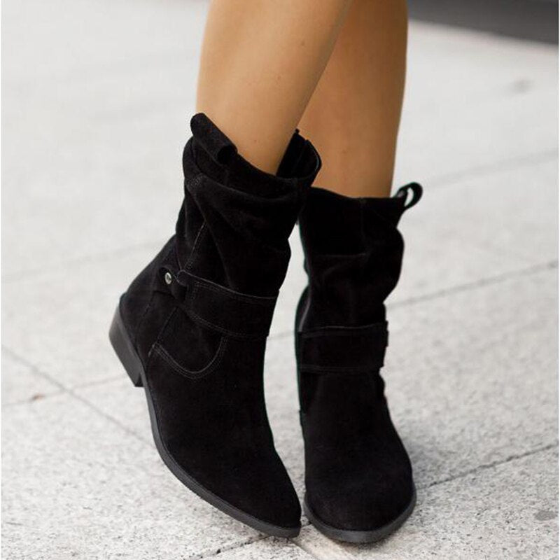 Elegante Stiefeletten Mit Niedrigem Absatz